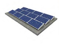 Roof Ballasted Solar Panel Racking Structure